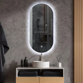 LED Spiegel Oval | Touch-Schalter | Kaltweißes Licht - Reyze Seria Ambient Model 1